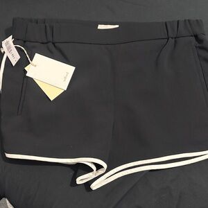 Wilfred Black Athletic Shorts with White Accents